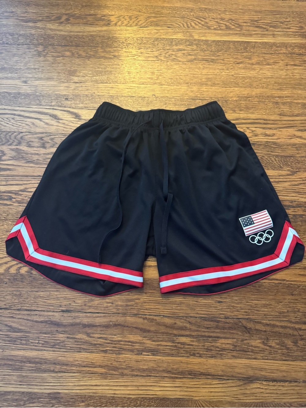Team USA Basketball Shorts SZ Medium Black Jack Olympic